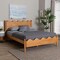 Baxton Studio Malaya Modern Oak Brown Wood Queen Platform Bed with Scalloped Edges 256-14018-ZORO - alternate 3