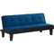 Homeroots 66" Blue Fabric Sofa With Black Legs 285669 - alternate 1