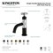 Kingston Brass One-Handle Single-Hole Bathroom Faucet with Push Pop-Up Drain, Matte Black/Polished Brass KS2822CG - alternate 2