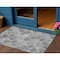Homeroots 3' X 5' Gray Charcoal And Ivory Abstract Washable Indoor Outdoor Area Rug 577667 - alternate 1