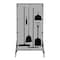 5S Supplies Housekeeping Shadow Board Broom Station V8, Gray / Black, Kit, No Text HSB-V8-GRAY/BLACK-KIT-NO TEXT - alternate 1