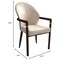 Leisuremod Opaline Series Elegant Wooden Dining Chair in Black Velvet and Taupe, 2PK OC24BLTP2 - alternate 4