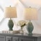 Jonathan Y Margie Wicker 20.5" Bohemian Rustic Iron LED Table Lamp, Green, 2PK JYL4041C-SET2 - alternate 2