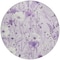 Homeroots 8' Lavender And Lilac Round Floral Washable Indoor Outdoor Area Rug 611152 - alternate 2