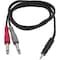 Monoprice 1/8" TRS male to two 1/4" TS male cable - 5 feet 601045 - alternate 1