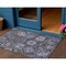 Homeroots 3' X 5' Purple And Black Damask Washable Indoor Outdoor Area Rug 609100 - alternate 1