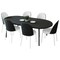 Leisuremod 70.9 in W, 29.5 in L, Manufactured Wood/Steel/PU Leather, Black/White TT70-WCBL18-W - alternate 1
