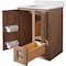 Bertch Storage Solutions 24''x34-1/2'' Hx21''D Driftwood Vanity Base without Top 2 Door/1 Drawer ST-B-DW-VSS24RT - alternate 2