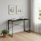 Homeroots 39" Black Wood and Stainless Steel Computer Desk 568042 - alternate 3