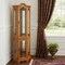 Homeroots Golden Oak Scallop Top Lighted Corner Curio Cabinet 401661 - alternate 3