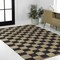 Jonathan Y Theo Modern Farmhouse Woven Jute Checkerboard Natural/Black 4 ft. x 6 ft. Area Rug NRF203B-4 - alternate 2