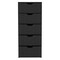 Homeroots 18" Black Five Drawer Standard Chest 544040 - alternate 4