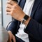Elegani Three-Link Stainless Steel Replacement Band Compatible with Apple Watch 40mm, Silver & Black STSB-SLVBLK-40mm - alternate 3