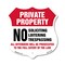 Signmission Private Property Shield Label Set No Sol, 6 Inch X 6 Inch, Plastic Sign SHI-P-6-439 - alternate 1