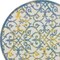 Homeroots 4' Ivory Blue And Yellow Round Trellis Indoor Outdoor Area Rug 546804 - alternate 2