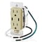 Leviton USBReceptacle, 15A, Ivory, Thermoplastic T5636-I - alternate 2