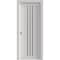 Sartodoors Sliding Pocket Door 36 x 84 inches, BASIC 4906 White with Black Glass, Kit Rail Hardware, Solid W BASIC4906PD-WS-3684 - alternate 1