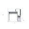 Homeroots 37" Antiqued White Computer Desk 491433 - alternate 2