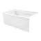 Kingston Brass 48" Acrylic Rectangular 3-Wall Alcove Tub, Right Hand Drain and Anti-Skid Surface, Glossy White VTAM4832R22D - alternate 4