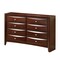 Homeroots 41" Espresso Wood Finish Dresser With 8 Drawers 376976 - alternate 2