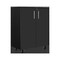 Homeroots 28" Black Wall mounted Accent Cabinet With Nine Shelves And Three Drawers 546375 - alternate 3
