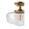 Jonathan Y Marfa 14" 1-Light Modern Farmhouse Schoolhouse Frosted Glass/Metal LED Semi Flush Mount, Brass Gold JYL7517B - alternate 2