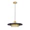 Z-Lite Ludo Matte Black + Modern Gold 1 Light Pendant 829P16-MB-MGLD-LED - alternate 4