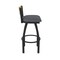Holland Bar Stool Co Revelle 36in Swivel Extra Tall Bar Stool, Black Wrinkle Finish, Medium Back and Canter Storm Seat 881 - alternate 3