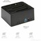 Startech.Com 2-Bay USB 10Gbps to SATA Hard Drive Docking Station, USB Hard Drive Dock, External SDOCK2U313 - alternate 3