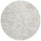 Homeroots 8' Ivory And Gray Round Floral Washable Indoor Outdoor Area Rug 599894 - alternate 3
