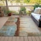 Homeroots 3' X 5' Rust And Beige Abstract Washable Indoor Outdoor Area Rug 630477 - alternate 4
