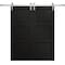 Sartodoors Modern Double Barn Door 84 x 80 inches, Ego 5010 Painted Black Oak, 14FT Silver Rail Track Set, S EGO5010DB-S-CHK-84 - alternate 1