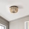 Jonathan Y Allison 10" 2-Light Shabby Chic Farmhouse Wood Beaded/Metal LED Flush Mount, Black/Cream JYL9074B - alternate 3
