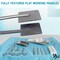 A2Z Scilab Lab Paddle Forceps with Wide Square Serrated Pads Stainless Steel Lab Tweezers - 8 inches A2Z-ZR1141 - alternate 2