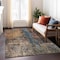 Homeroots 3' X 5' Blue Copper And Brown Abstract Washable Indoor Outdoor Area Rug 606056 - alternate 2