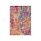 Homeroots 9' X 12' Blush Orange And Teal Blue Abstract Washable Indoor Outdoor Area Rug 631985 - alternate 5