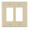 Decora Wallplate, 4.88 in L, 4.94 in W, 2 -Gang, Nylon, Ivory PJ262-I - alternate 2