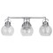 Jonathan Y Shirley 24" 3-Light Farmhouse Industrial Metal LED Vanity Light w/ Seeded Glass Globe Shades, Chrome JYL7405A - alternate 2