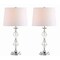 Jonathan Y Madison 27.5" Crystal LED Table Lamp, Clear/Chrome, 2PK JYL2037A-SET2 - alternate 1