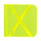 Safetywhips Warning Whip Flag, Orange Mesh, Yellow Reflective X, 16 Length Flag16-Y-XY - alternate 1