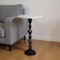 Homeroots 25" White and Black Marble and Aluminum Round Pedestal End Table 634880 - alternate 3