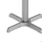 Flash Furniture Beverly 22in. x 22in. Restaurant Indoor/Outdoor Table X-Base w/3in. Dia. Table Height Column, Slvr XU-T2222-SLV-GG - alternate 2