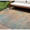 Homeroots 8' X 10' Teal Blue Abstract Washable Indoor Outdoor Area Rug 608834 - alternate 1