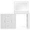 Homeroots 59" White Wood Lighted Three Drawer Dresser 714269 - alternate 1