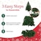 Elf Stor 6ft Prelit Christmas Tree Artificial Spruce Tree w/ 250 Warm White, Color Changing Lights & Stand 50-300-6LIT - alternate 3