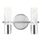 Jonathan Y Bolha 10.75" 2-Light Minimalist Modern Bubble Acrylic/Iron Integrated LED Vanity Light, Chrome JYL7223A - alternate 1