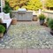Homeroots 3' X 5' Olive Green And Gray Abstract Washable Indoor Outdoor Area Rug 631951 - alternate 2