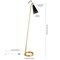 Homeroots 62" Black Reading Floor Lamp With Black Cone Shade 523585 - alternate 2