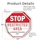 Signmission Stop Restricted Area Authorized Per, 10 inch X 10 inch, Vinyl Decal, 2PK OC-D-2PACK-10-273 - alternate 3