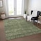 Homeroots 10' X 14' Olive Green And Ivory Geometric Washable Indoor Outdoor Area Rug 605601 - alternate 3